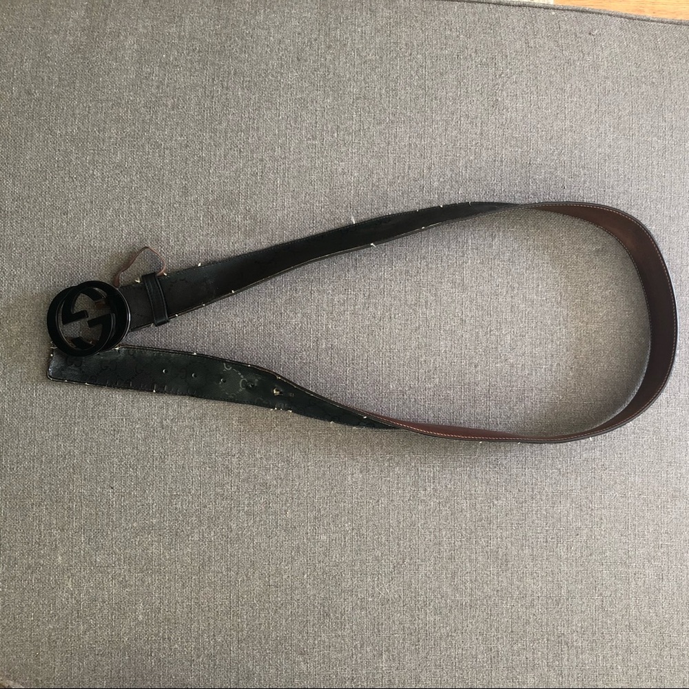 Leather Gucci belt
